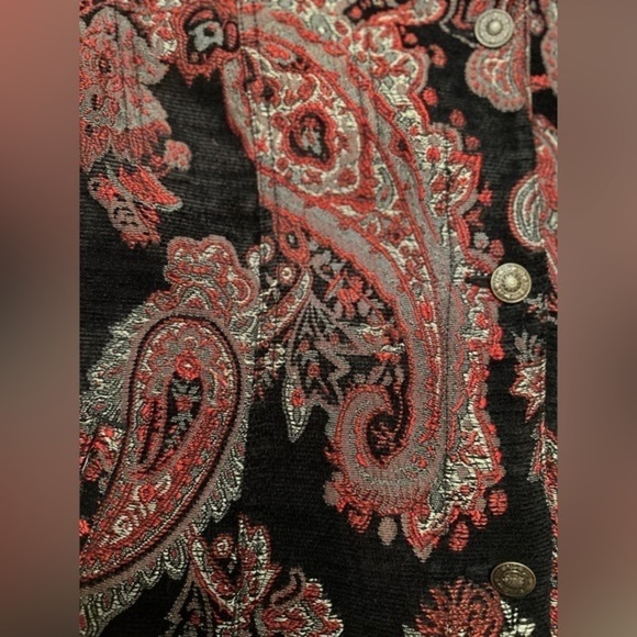 Chico's Multicolor Floral Paisley Tapestry Jacket Button Up Womens Sz 1 (M/8) - Picture 10 of 15